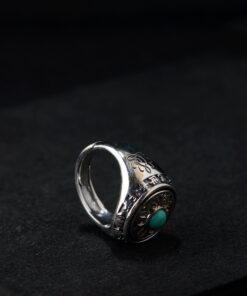 Bague argent véritable lotus