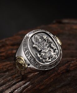 Bague avec bouddha en argent
