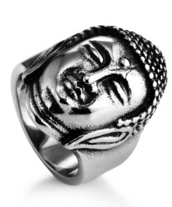 Bague avec bouddha homme