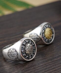 Bague avec fleur de lotus argent