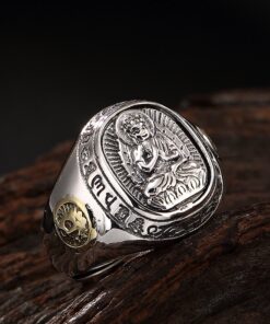 Bague bouddha argent véritable