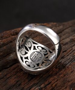 Bague bouddha argent verso
