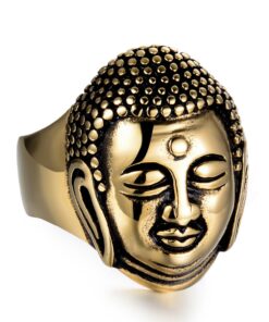 Bague bouddha couleur or