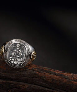 Bague bouddha en argent