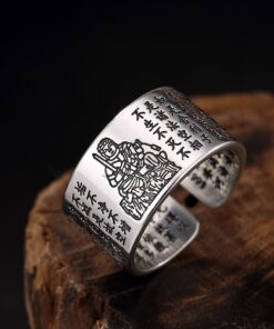 Bague bouddha en argent 990