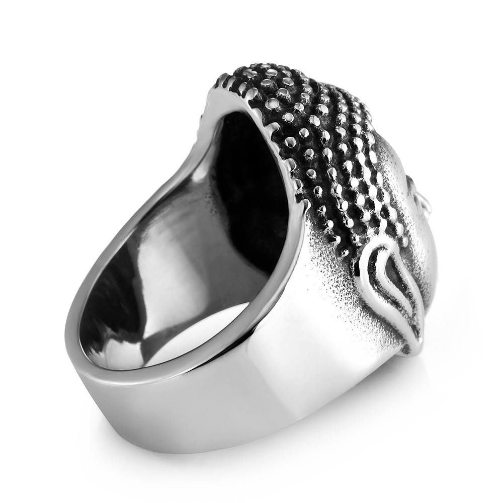 Bague Homme En Acier Titane Avec Pierre Et Croix – Style Vintage Punk Pour Look Unique (tailles 7 à 12)
