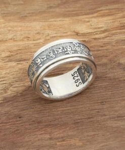 Bague bouddhiste argent 925