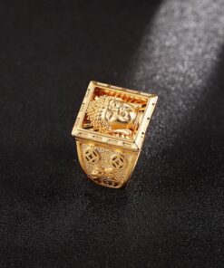 Bague bouddhiste couleur or