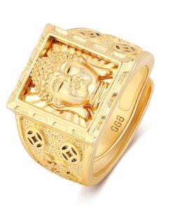 Bague bouddhiste or
