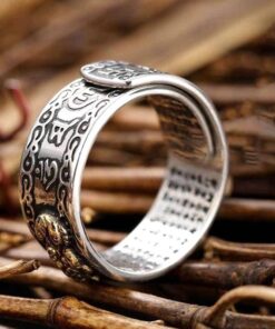 Bague bouddhiste pour homme avec pixiu