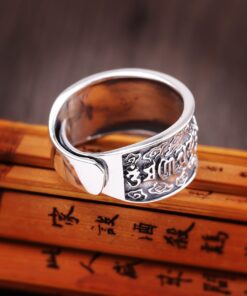 Bague de protection tibétaine argent