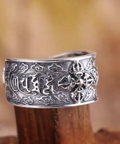 Bague de protection tibétaine en argent 925