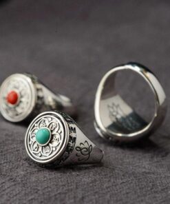 Bague en argent lotus