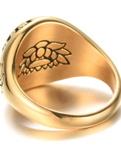 Bague fleur de lotus couleur or