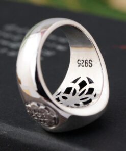Bague fleur de lotus en argent