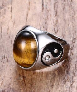 Bague homme avec pierre naturelle