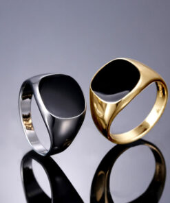 Bague homme pierre noir