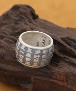 Bague mantra tibétain argent pur