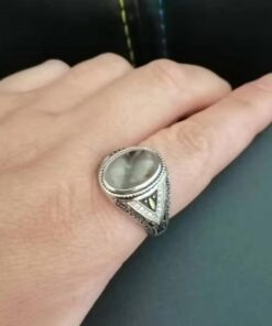 Bague pour homme en pierre de lune