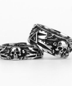 Bague tete de mort 100% acier inoxydable
