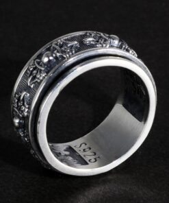 Bague tibétaine argent authentique