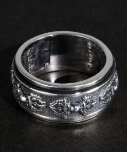 Bague tibétaine argent véritable