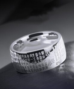 Bague tibétaine homme argenté