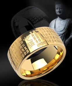 Bague tibétaine homme doré