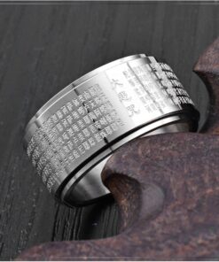 Bague zen couleur chromé