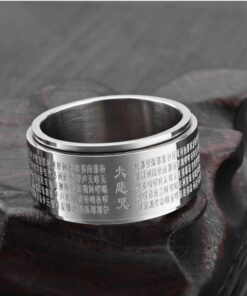 Bague zen mantra Om Mani Padme Hum