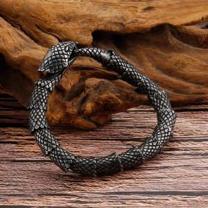 Bracelet forme serpent acier