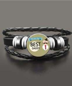 Bracelet meilleur papa cuir