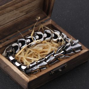 Bracelet ouroboros argent