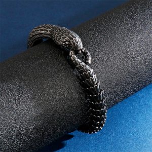 Bracelet serpent dark acier