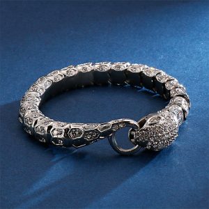 Bracelet serpent diamant zirconium