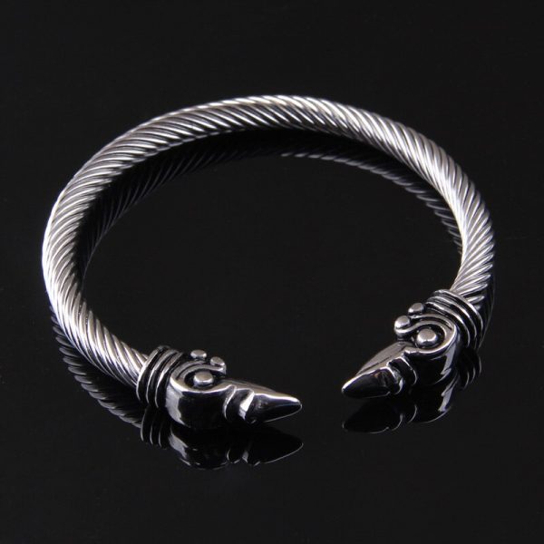 Bracelet viking acier inoxydable nordique