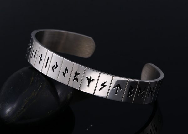 Bracelet viking acier rune