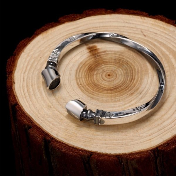 Bracelet viking argent massif type jonc