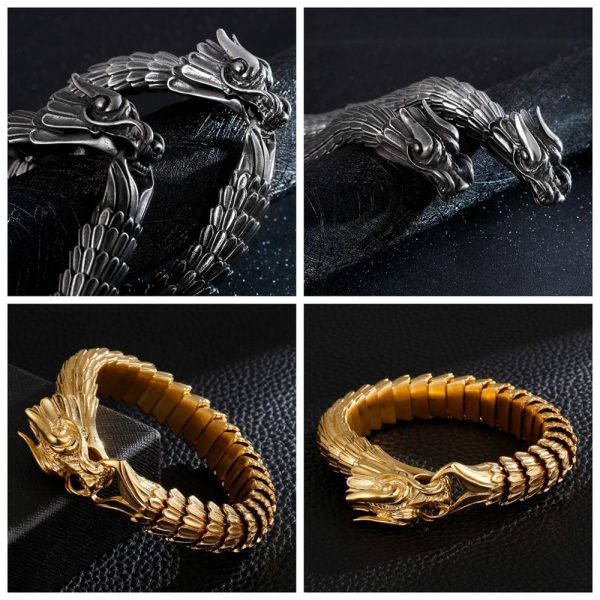 Bracelet viking dragon 4 images