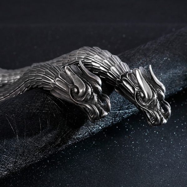 Bracelet viking dragon masculin