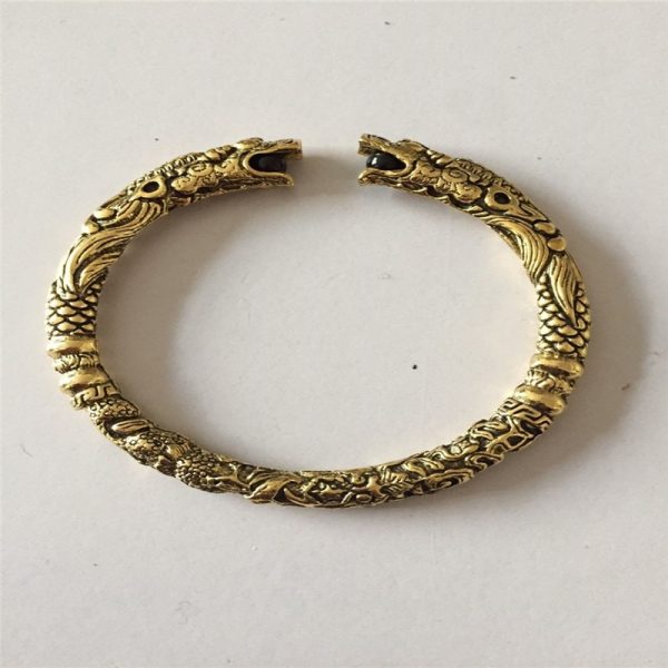 Veritable bracelet viking doré